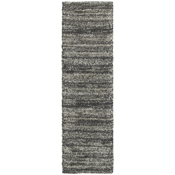 Oriental Weavers Henderson Shag Area Rug - Luxurious Geometric Motifs In Charcoal And Ivory For Modern Spaces Grey,Charcoal Polypropylene H5993e068230st
