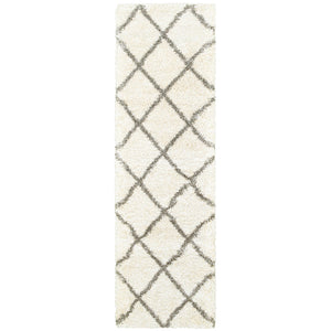 Oriental Weavers Henderson Shag Area Rug In Cool Charcoal And Ivory With Soft Geometric Motifs For Luxurious Appeal Ivory,Grey Polypropylene H090w9068230st