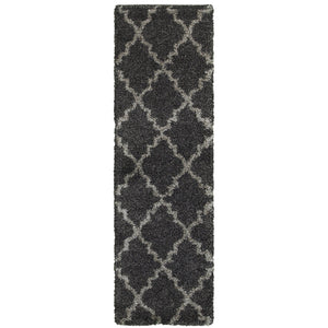Oriental Weavers Henderson Luxurious Shag Area Rug In Charcoal And Gray – Plush Texture With Modern Geometric Motifs Charcoal,Grey Polypropylene H092k1068230st