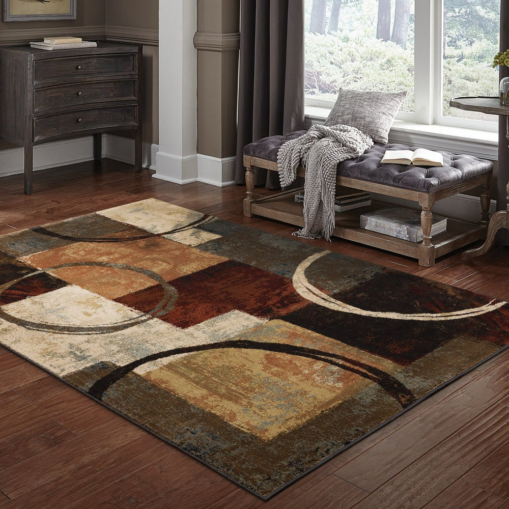Oriental Weavers Hudson Indoor Area Rug - Affordable Elegance With Sophisticated Design In Modern Colorways For Home Brown,Black Polypropylene H2544b160230st