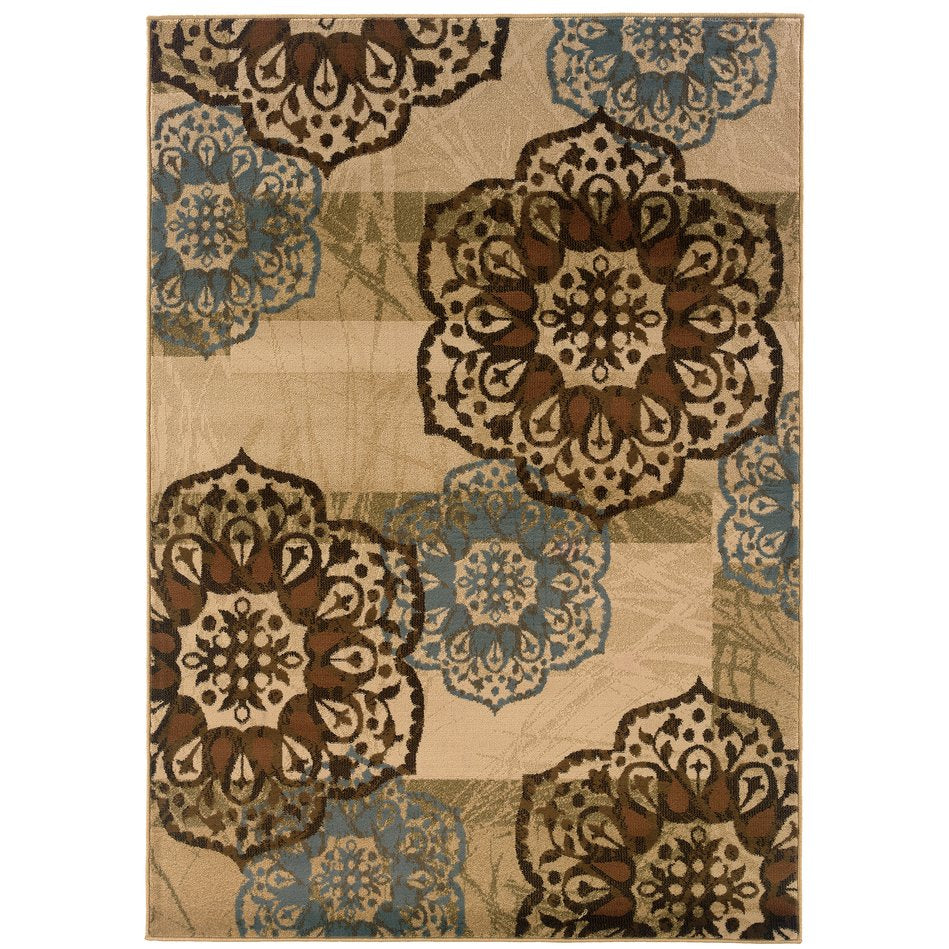 Oriental Weavers Hudson Indoor Area Rug - Affordable Elegance With Sophisticated Design In Modern Colorways Beige,Blue Polypropylene H2797c305396st
