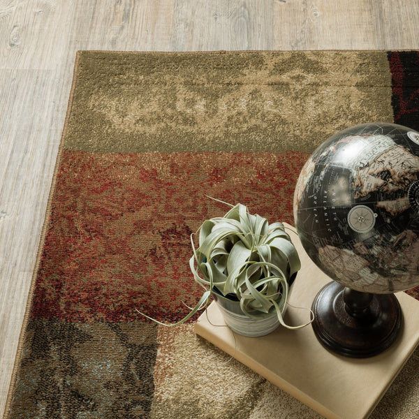 Oriental Weavers Hudson Indoor Area Rug - Affordable Elegance With Modern Colorways And Sophisticated Style Beige,Green Polypropylene H040a1160230st