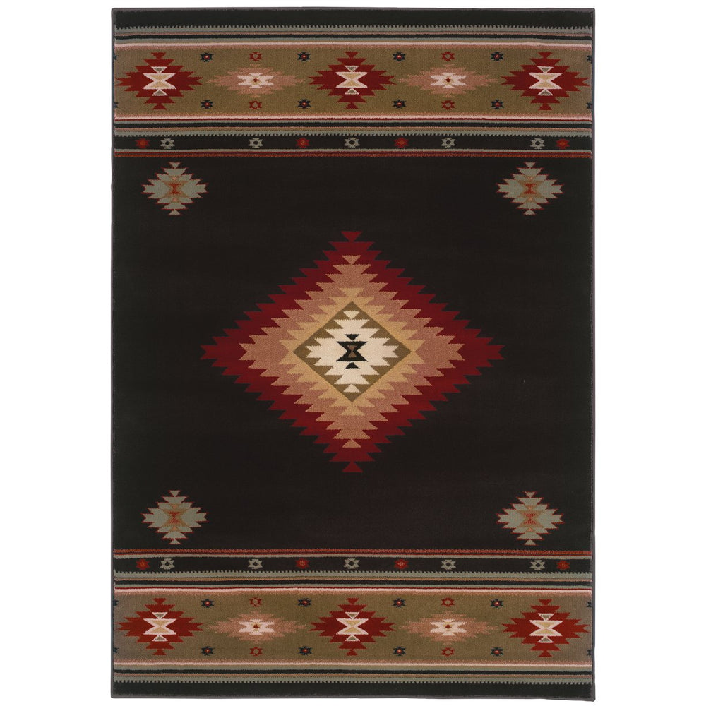 Oriental Weavers Hudson Indoor Area Rug - Affordable Elegance With Sophisticated Design For Modern Living Spaces Black,Green Polypropylene H087g1160230st