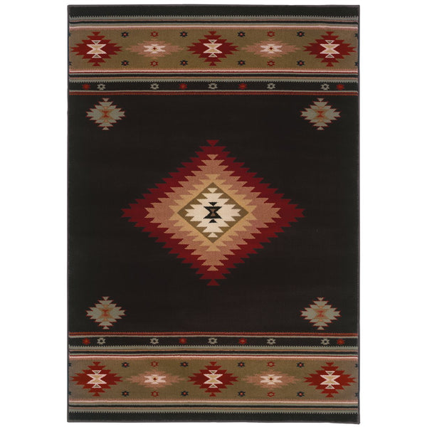 Oriental Weavers Hudson Indoor Area Rug - Affordable Elegance With Sophisticated Design For Modern Living Spaces Black,Green Polypropylene H087g1160230st