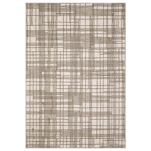 Oriental Weavers Hunter Ultra-Soft Low-Profile Geometric Area Rug 5'3"X7'6" Ivory-Brown Machine-Woven Durable Elegance HHNT01160230ST