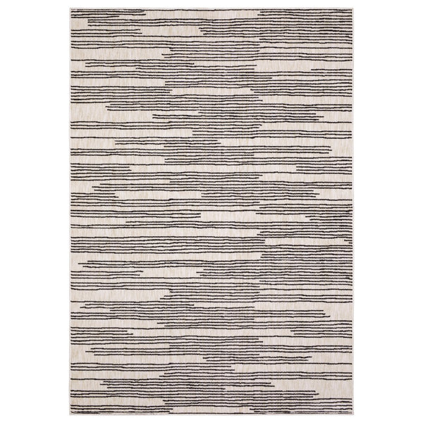 Oriental Weavers Hunter Indoor Area Rug - Modern Geometric Design In Elegant Neutral Tones For Versatile Decor Black,Beige Polyester Hhnt04200290st