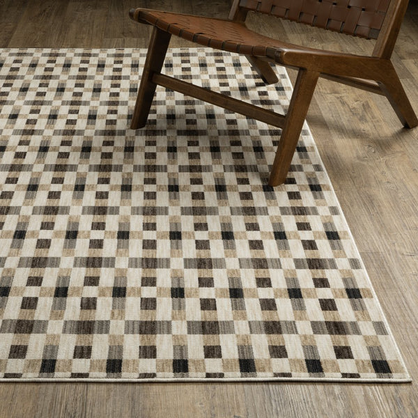 Oriental Weavers Hunter Indoor Area Rug - Elegant Multi-level Texture In Stunning Neutral Tones For Modern Spaces Black,Gold Polyester Hhnt05200290st