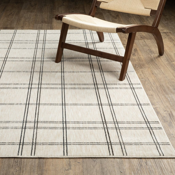 Oriental Weavers Hunter Beige And Black Indoor Area Rug - Elegant, Soft, And Versatile Modern Geometric Design Beige,Black Polyester Hhnt07300390st
