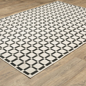 Oriental Weavers Hunter Indoor Area Rug - Luxurious Polyester Construction With Modern Geometric & Organic Patterns Beige,Black Polyester Hhnt08200290st