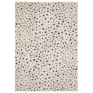Oriental Weavers Hunter Modern Polka Dot Beige Ivory Area Rug 6'7" X 9'6" — Soft Polyester, Low-Profile Texture, Durable Elegance HHNT09200290ST