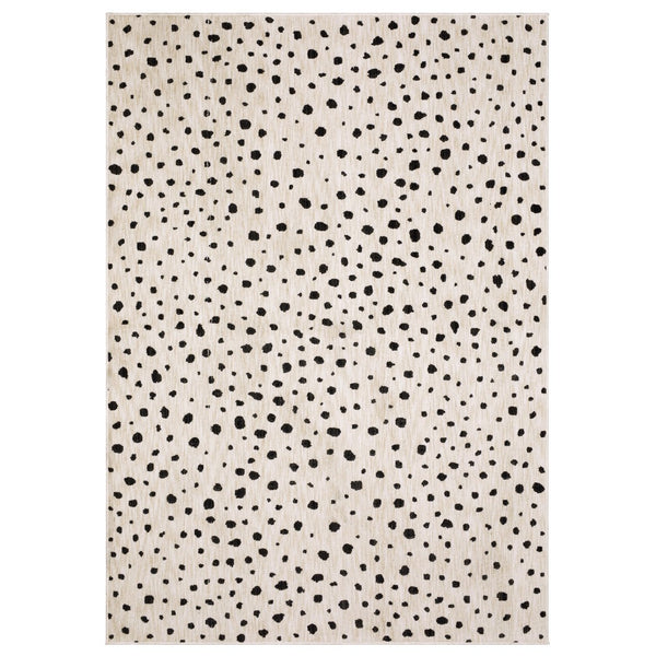 Oriental Weavers Hunter Modern Polka Dot Beige Ivory Area Rug 6'7" X 9'6" — Soft Polyester, Low-Profile Texture, Durable Elegance HHNT09200290ST