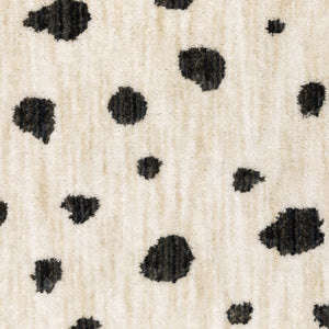 Oriental Weavers Hunter Modern Polka Dot Beige Ivory Area Rug 6'7" X 9'6" — Soft Polyester, Low-Profile Texture, Durable Elegance HHNT09200290ST