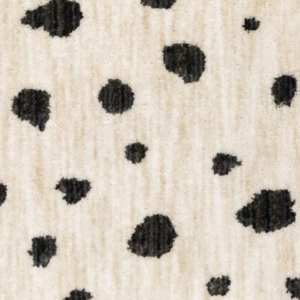 Oriental Weavers Hunter Modern Polka Dot Beige Ivory Area Rug 6'7" X 9'6" — Soft Polyester, Low-Profile Texture, Durable Elegance HHNT09200290ST