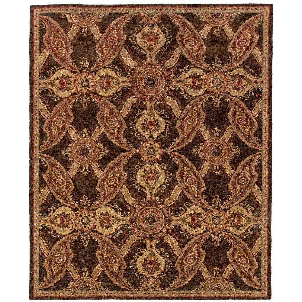 Oriental Weavers Huntley Collection Handcrafted Indoor Area Rug - Luxurious Texture With Traditional & Modern Flair Brown,Rust Wool H19112282404st