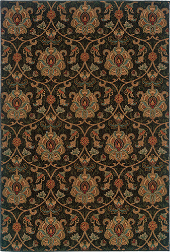 Oriental Weavers Infinity Indoor Area Rug - Elegant Traditional And Transitional Design With High-end Antique Feel Black,Gold Nylon I1724e300390st