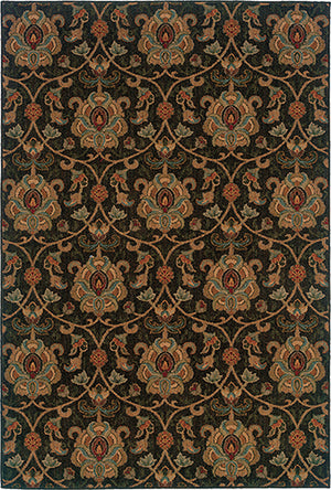 Oriental Weavers Infinity Indoor Area Rug - Elegant Traditional And Transitional Design With High-end Antique Feel Black,Gold Nylon I1724e300390st