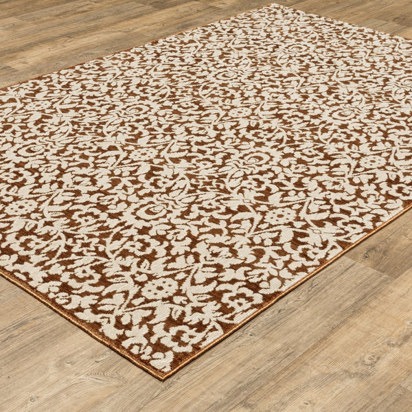 Oriental Weavers Intrigue Indoor Area Rug - Luxurious Multi-tonal Design With Soft Texture For Any Home Decor Rust,Beige Polyester Iint02300390st