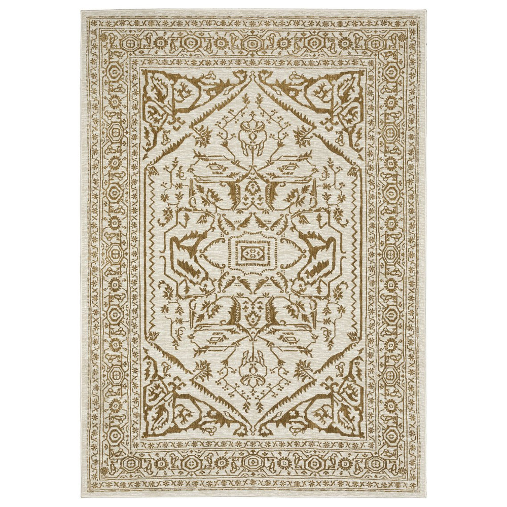 Oriental Weavers Intrigue Indoor Area Rug - Elegant Multi-tonal Blues & Gold, Soft Textured Design For Any Room Ivory,Gold Polyester Iint03116165st