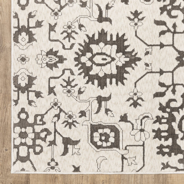 Oriental Weavers Intrigue Indoor Area Rug - Elegant Traditional Design In Multi-tonal Blues And Grays, Soft Texture Ivory,Grey Polyester Iint08160230st