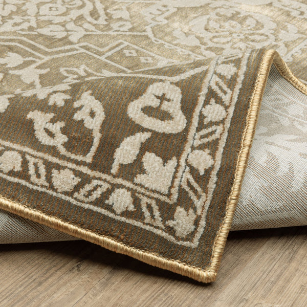 Oriental Weavers Intrigue Indoor Area Rug - Traditional Patterns In Multi-tonal Blues And Grays For Elegant Spaces Gold,Beige Polyester Iint11240330st