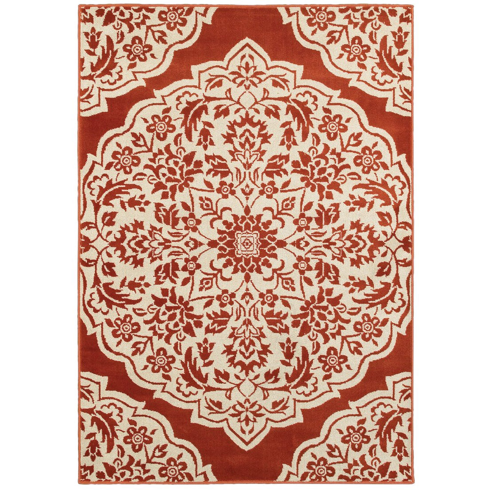 Oriental Weavers Jayden Indoor Area Rug - Elegant Textured Design In Dusty Teal And Gold, Crafted In The Usa Rust,Ivory Nylon J7422h300390st