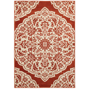 Oriental Weavers Jayden Indoor Area Rug - Elegant Textured Design In Dusty Teal And Gold, Crafted In The Usa Rust,Ivory Nylon J7422h300390st