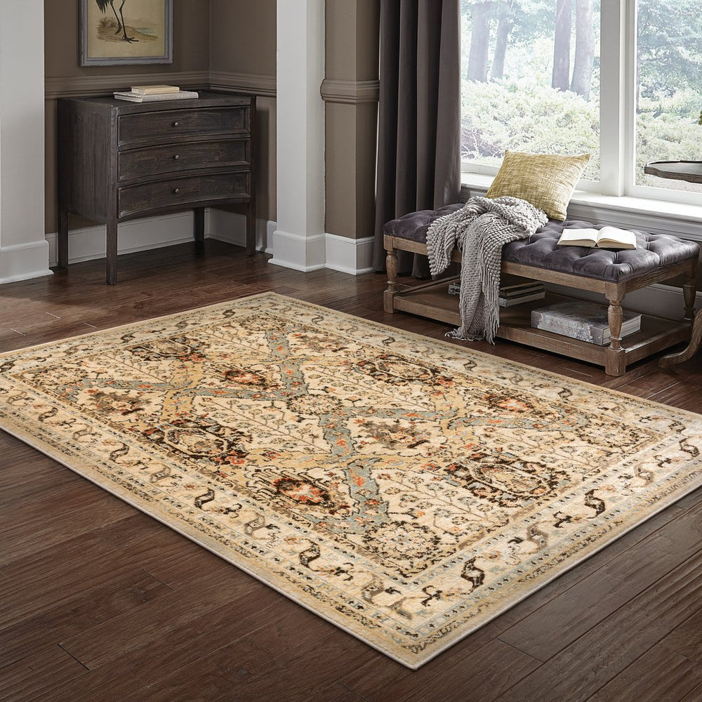 Oriental Weavers Juliette Indoor Area Rug - Soft Polypropylene With Vintage Persian Patterns For Elegant Décor Beige,Grey Polypropylene J532w3200280st