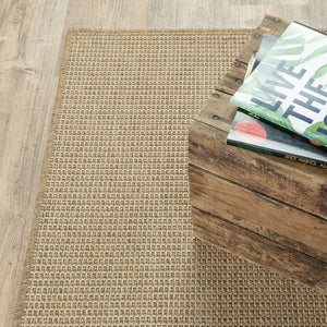 Oriental Weavers Karavia Indoor/Outdoor Area Rug - Durable, Seagrass Inspired Design For All Seasons & High Traffic Areas Light Brown Polypropylene K2067x110170st