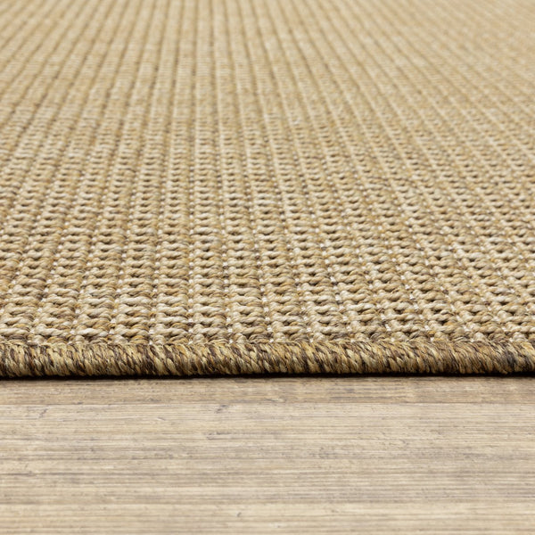 Oriental Weavers Karavia Indoor/Outdoor Area Rug - Durable, Seagrass Inspired Design For All Seasons & High Traffic Areas Light Brown Polypropylene K2067x240rdst