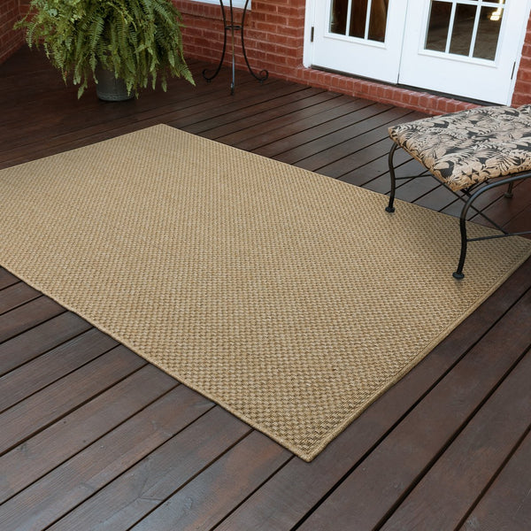 Oriental Weavers Karavia Indoor/Outdoor Area Rug - Durable, Stylish, And Easy Maintenance For All Seasons And Spaces Sand Polypropylene K2160x160230st
