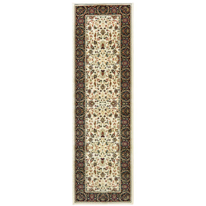 Oriental Weavers Kashan Indoor Area Rug - Timeless Persian Patterns In Elegant Alabaster And Black For Modern Homes Ivory,Black Polypropylene K108x1068230st