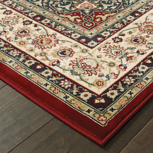Oriental Weavers Kashan Timeless Persian Design Indoor Area Rug In Alabaster And True Red For Sophisticated Spaces Red,Ivory Polypropylene K119n1057091st