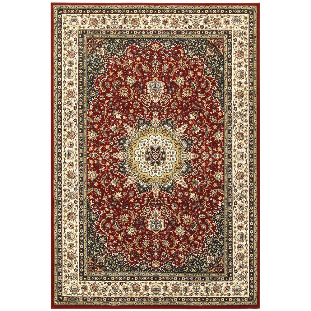 Oriental Weavers Kashan Timeless Persian Design Indoor Area Rug In Alabaster And True Red For Sophisticated Spaces Red,Ivory Polypropylene K119n1057091st