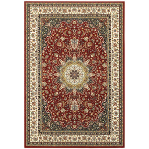 Oriental Weavers Kashan Timeless Persian Design Indoor Area Rug In Alabaster And True Red For Sophisticated Spaces Red,Ivory Polypropylene K119n1057091st