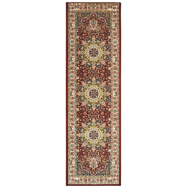 Oriental Weavers Kashan Timeless Persian Design Indoor Area Rug In Alabaster And True Red For Sophisticated Spaces Red,Ivory Polypropylene K119n1068230st