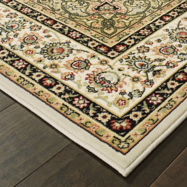 Oriental Weavers Kashan Area Rug - Timeless Persian Design With Luxurious Hand, Perfect For Sophisticated Interiors Ivory,Beige Polypropylene K119w1068230st