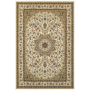 Oriental Weavers Kashan Area Rug - Timeless Persian Design With Luxurious Hand, Perfect For Sophisticated Interiors Ivory,Beige Polypropylene K119w1057091st