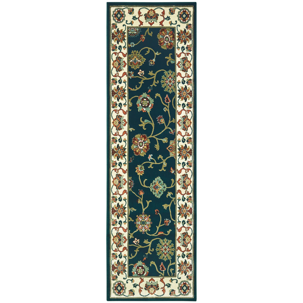Oriental Weavers Kashan Timeless Persian Design Area Rug - Luxurious Soft Feel With Rich Colors For Sophisticated Spaces Navy,Ivory Polypropylene K2336b068230st