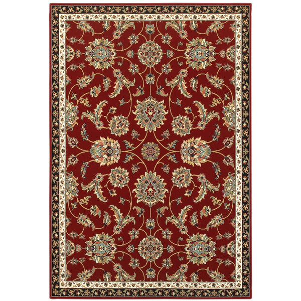Oriental Weavers Kashan Indoor Area Rug – Elegant Persian Patterns In Alabaster, Red, And Blue For Sophisticated Spaces Red,Multi Polypropylene K370a1057091st