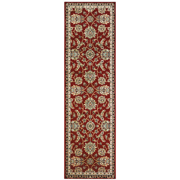 Oriental Weavers Kashan Indoor Area Rug – Elegant Persian Patterns In Alabaster, Red, And Blue For Sophisticated Spaces Red,Multi Polypropylene K270r1068230st