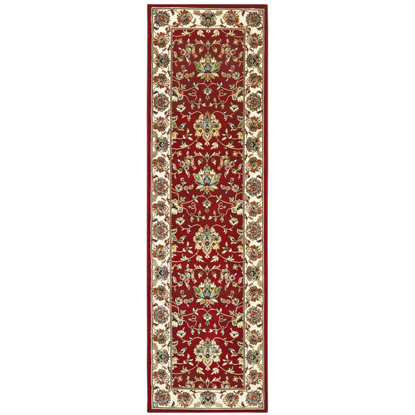Oriental Weavers Kashan Timeless Persian Design Area Rug In Vibrant Colors - Luxurious Indoor Softness And Style Red,Ivory Polypropylene K4929r068230st