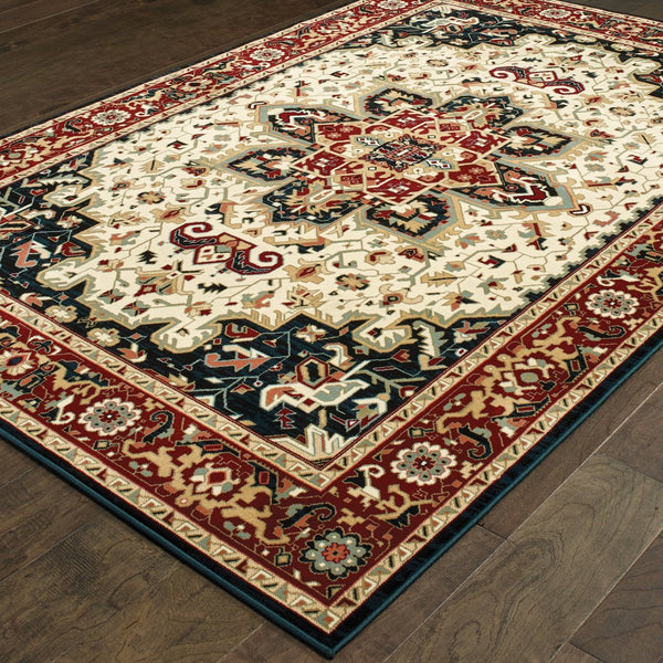 Oriental Weavers Kashan Elegant Indoor Area Rug With Timeless Persian Design In Rich Colors For Sophisticated Spaces Red,Ivory Polypropylene K096w1057091st