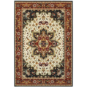 Oriental Weavers Kashan Elegant Indoor Area Rug With Timeless Persian Design In Rich Colors For Sophisticated Spaces Red,Ivory Polypropylene K096w1057091st