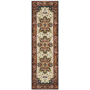 Oriental Weavers Kashan Elegant Indoor Area Rug With Timeless Persian Design In Rich Colors For Sophisticated Spaces Red,Ivory Polypropylene K096w1068230st