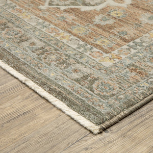 Oriental Weavers Keaton Indoor Area Rug: Modern Traditional Design With Soft Textured Pile And Earthy Tones Rust,Green Polyester Kkea01068235st