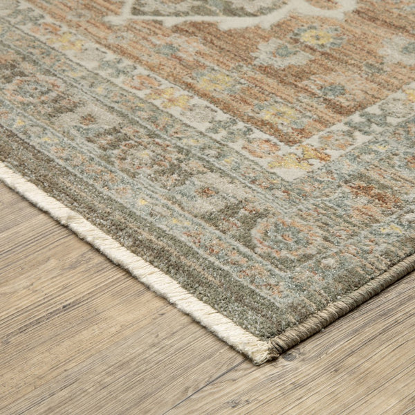Oriental Weavers Keaton Indoor Area Rug: Modern Traditional Design With Soft Textured Pile And Earthy Tones Rust,Green Polyester Kkea01068235st