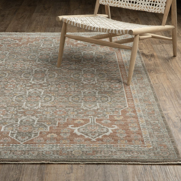 Oriental Weavers Keaton Indoor Area Rug: Modern Traditional Design With Soft Textured Pile And Earthy Tones Rust,Green Polyester Kkea01068235st