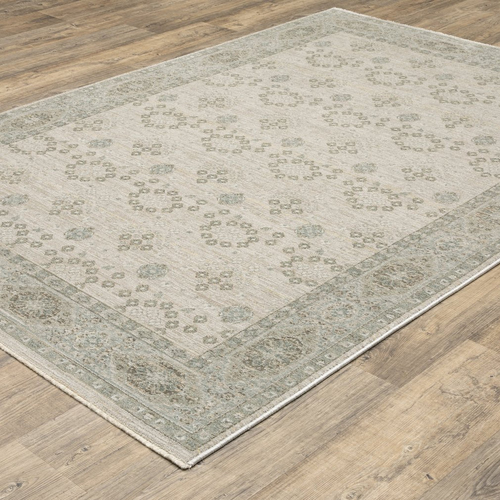 Oriental Weavers Keaton Beige And Green Modern Traditional Area Rug With Soft Texture And Unique Visual Appeal Beige,Green Polyester Kkea04100153st