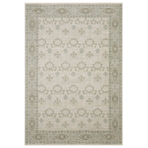 Oriental Weavers Keaton Beige And Green Modern Traditional Area Rug With Soft Texture And Unique Visual Appeal Beige,Green Polyester Kkea04100153st