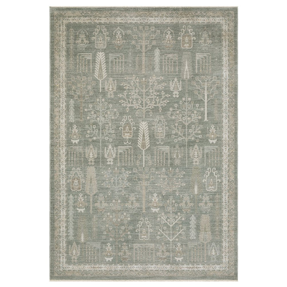 Oriental Weavers Keaton Indoor Area Rug - Modern Traditional Style In Earthy Tones With Soft, Textured Pile Green,Beige Polyester Kkea07240340st